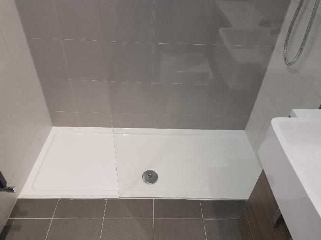 slimline shower tray fitted